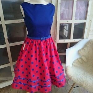 Lindy Bop Audrey Mono Red Blue